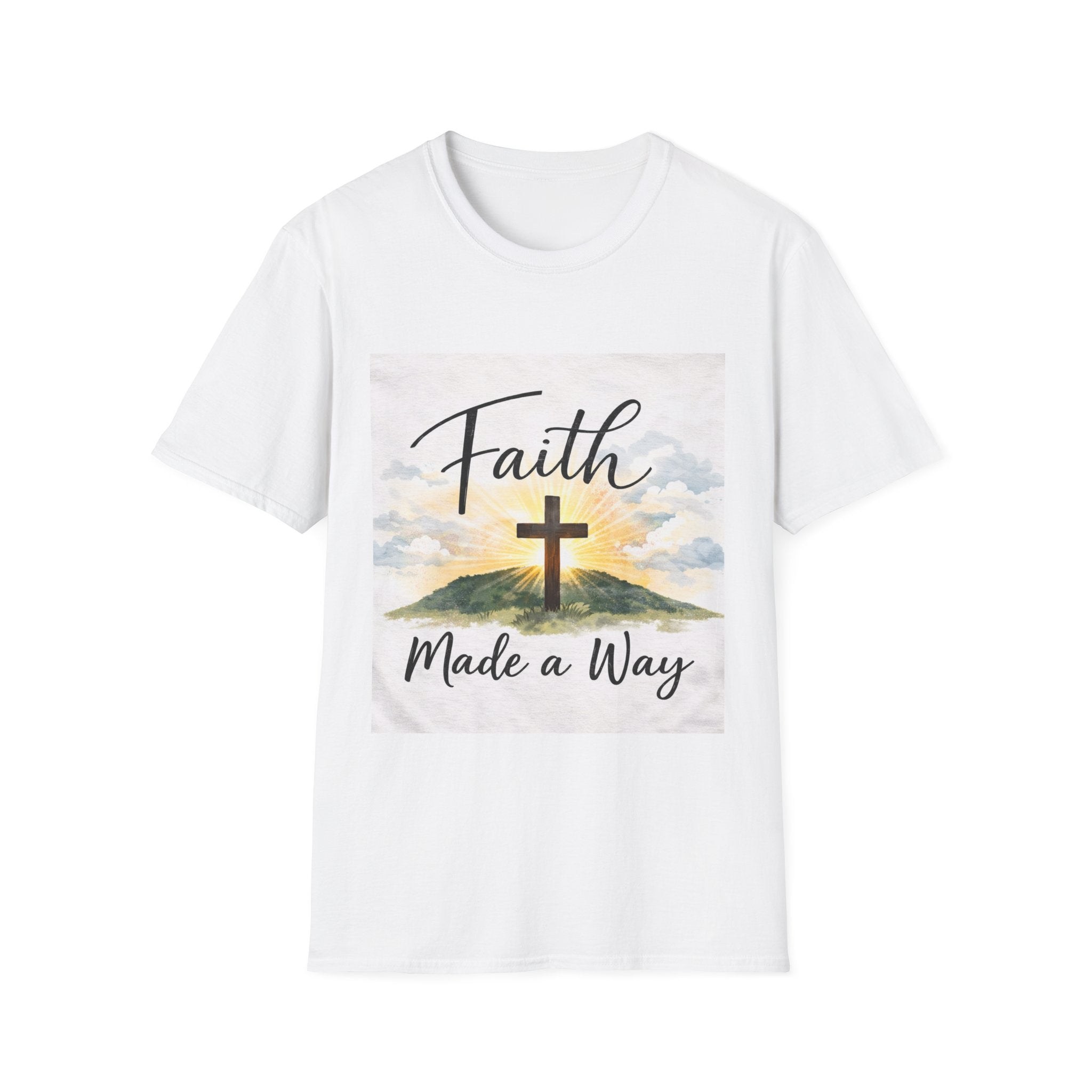 Faith Made a Way T-Shirt — Christian Cross Inspirational Tee