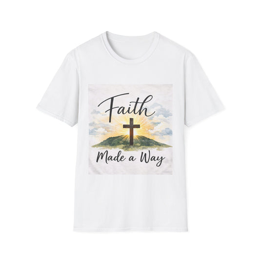 Faith Made a Way T-Shirt — Christian Cross Inspirational Tee