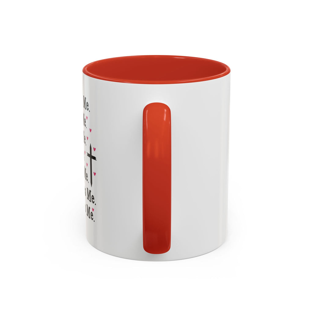 Coffee Mug — "God Designed Me, Created Me, Loves Me" Faith Prayer Accent Mug (11/15 oz)