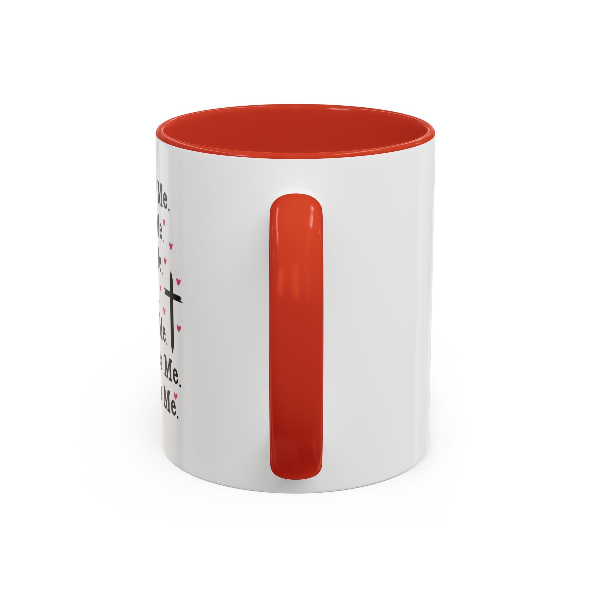 Coffee Mug — "God Designed Me, Created Me, Loves Me" Faith Prayer Accent Mug (11/15 oz)