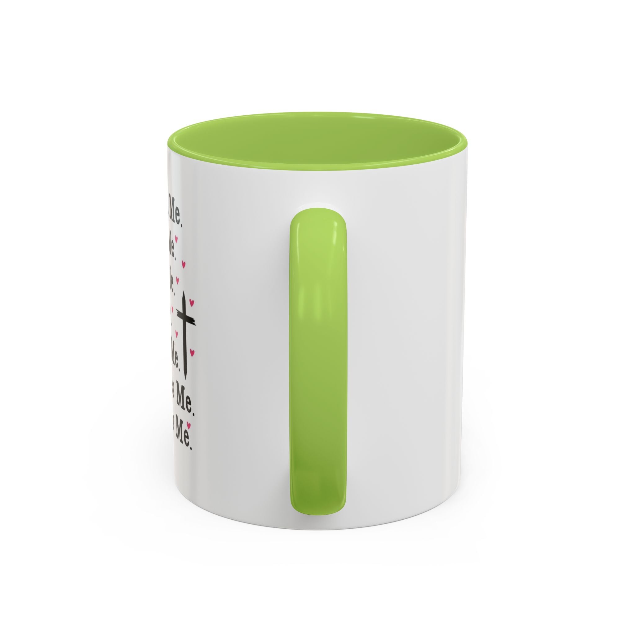 Coffee Mug — "God Designed Me, Created Me, Loves Me" Faith Prayer Accent Mug (11/15 oz)