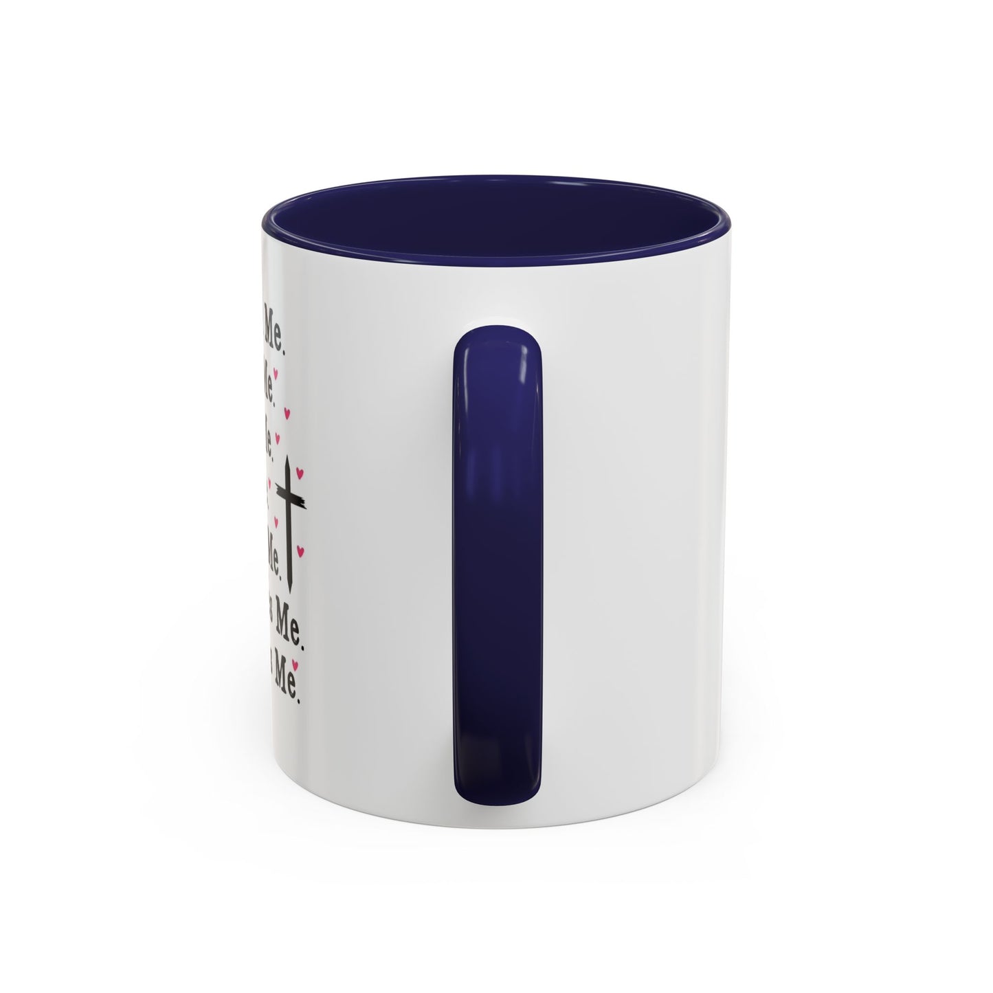 Coffee Mug — "God Designed Me, Created Me, Loves Me" Faith Prayer Accent Mug (11/15 oz)