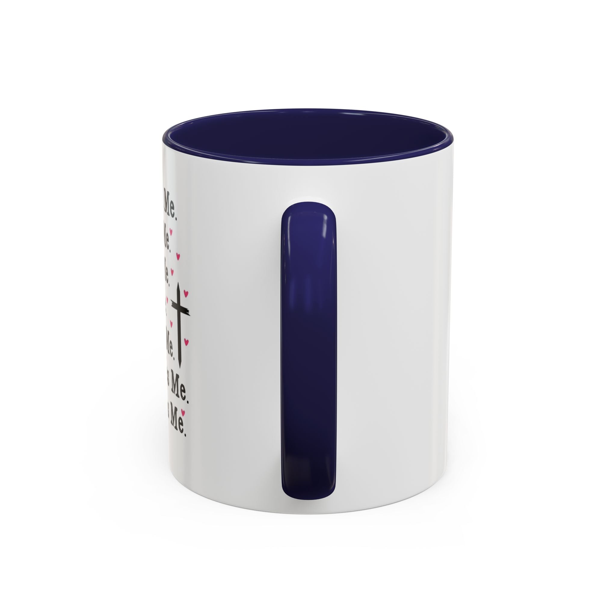 Coffee Mug — "God Designed Me, Created Me, Loves Me" Faith Prayer Accent Mug (11/15 oz)