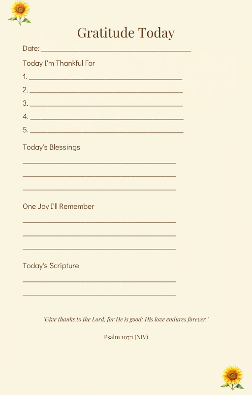 Faith in Bloom l Christian Prayer Journal(Digital Download)