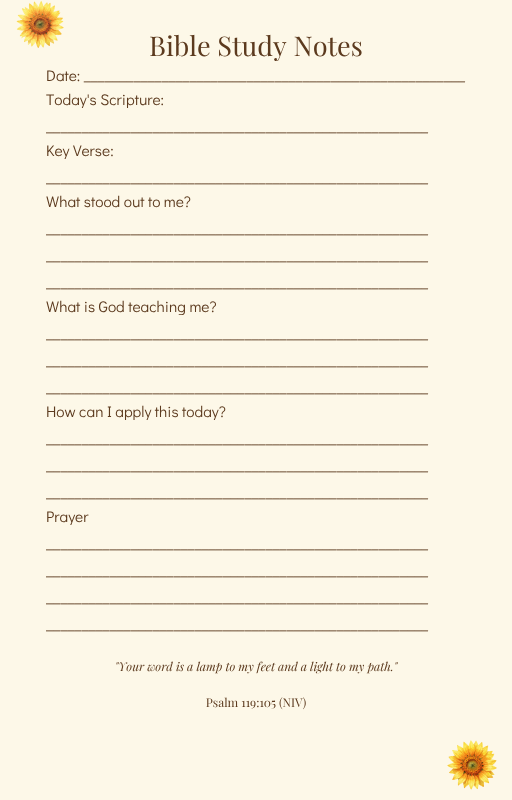 Faith in Bloom l Christian Prayer Journal(Digital Download)
