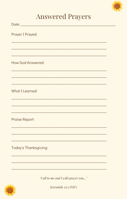 Faith in Bloom l Christian Prayer Journal(Digital Download)