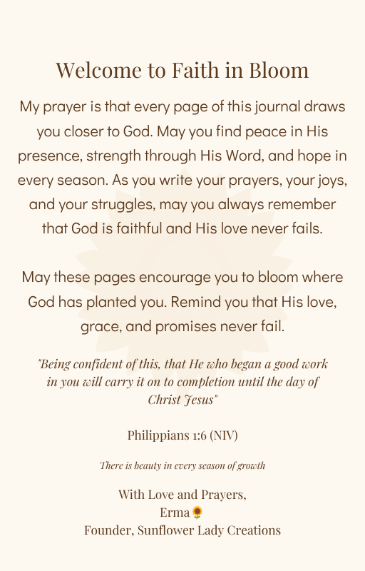 Faith in Bloom l Christian Prayer Journal(Digital Download)